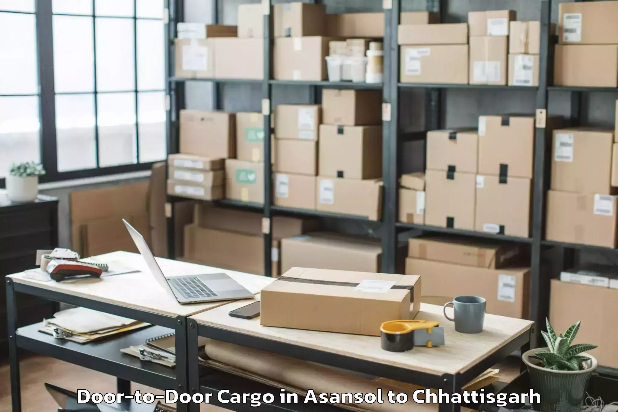 Reliable Asansol to Mungeli Door To Door Cargo